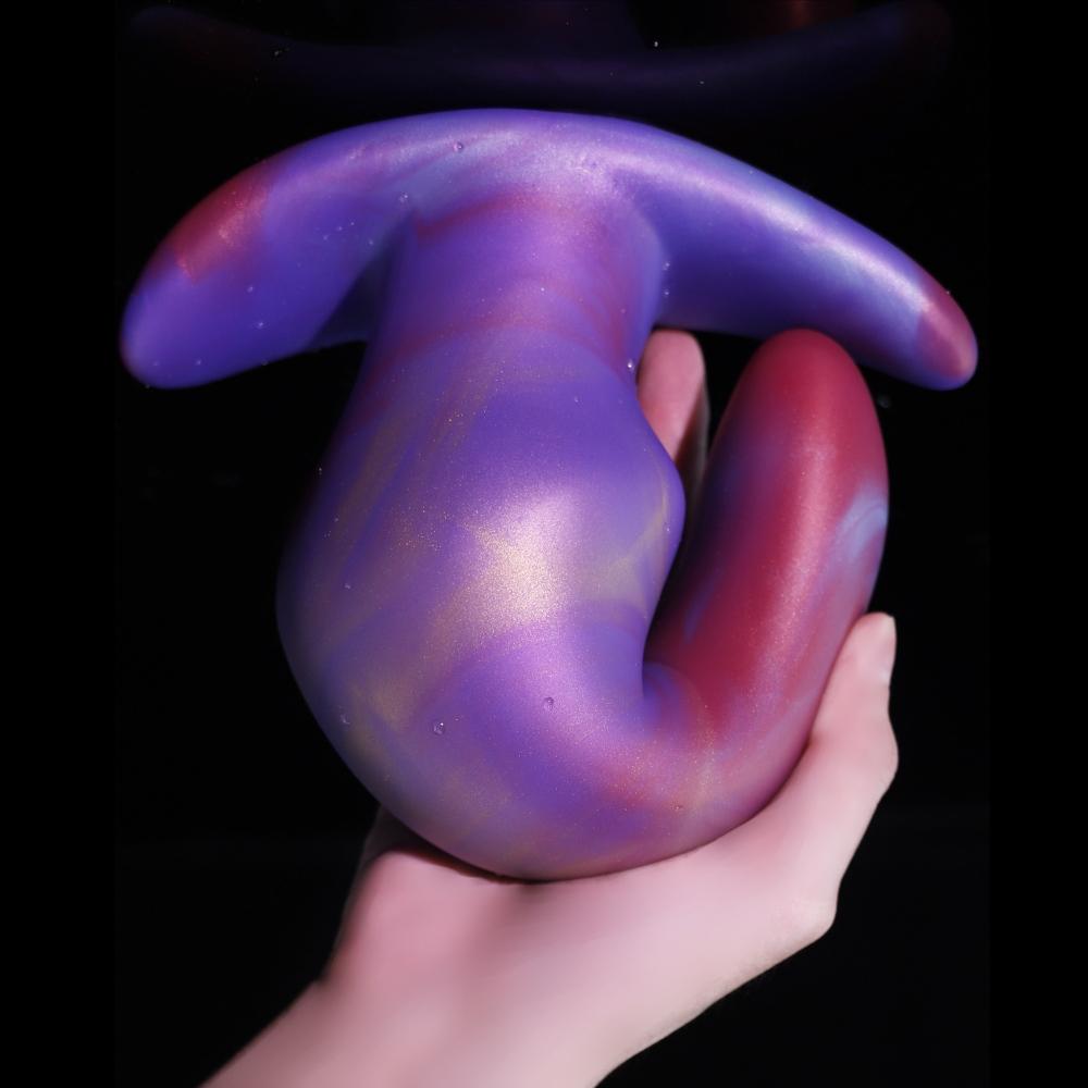 Liquid Silicone Anal Plug with Anchor Base - Realistic Dildo for Anal Training, Butt Plug Sex Toy for Men and Women