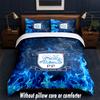 Preston North End Football Design Bed Bedding Set 1 Duvet Cover + 2 Pillowcases Soft Breathable Household Bed Linens