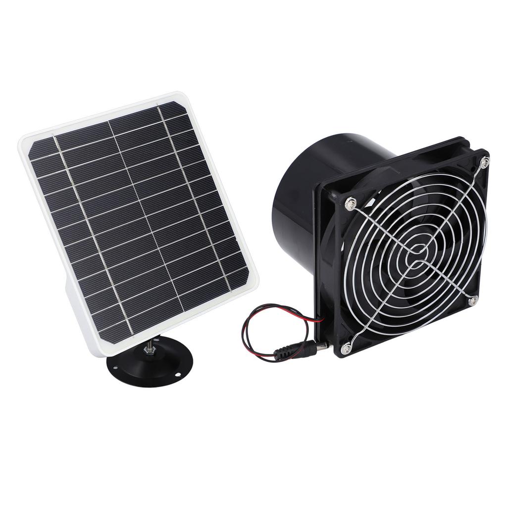 6.5 Inch Solar Powered Exhaust Fan 50W 12V ABS Monocrystalline Silicon Solar Panel Ventilation Fan
