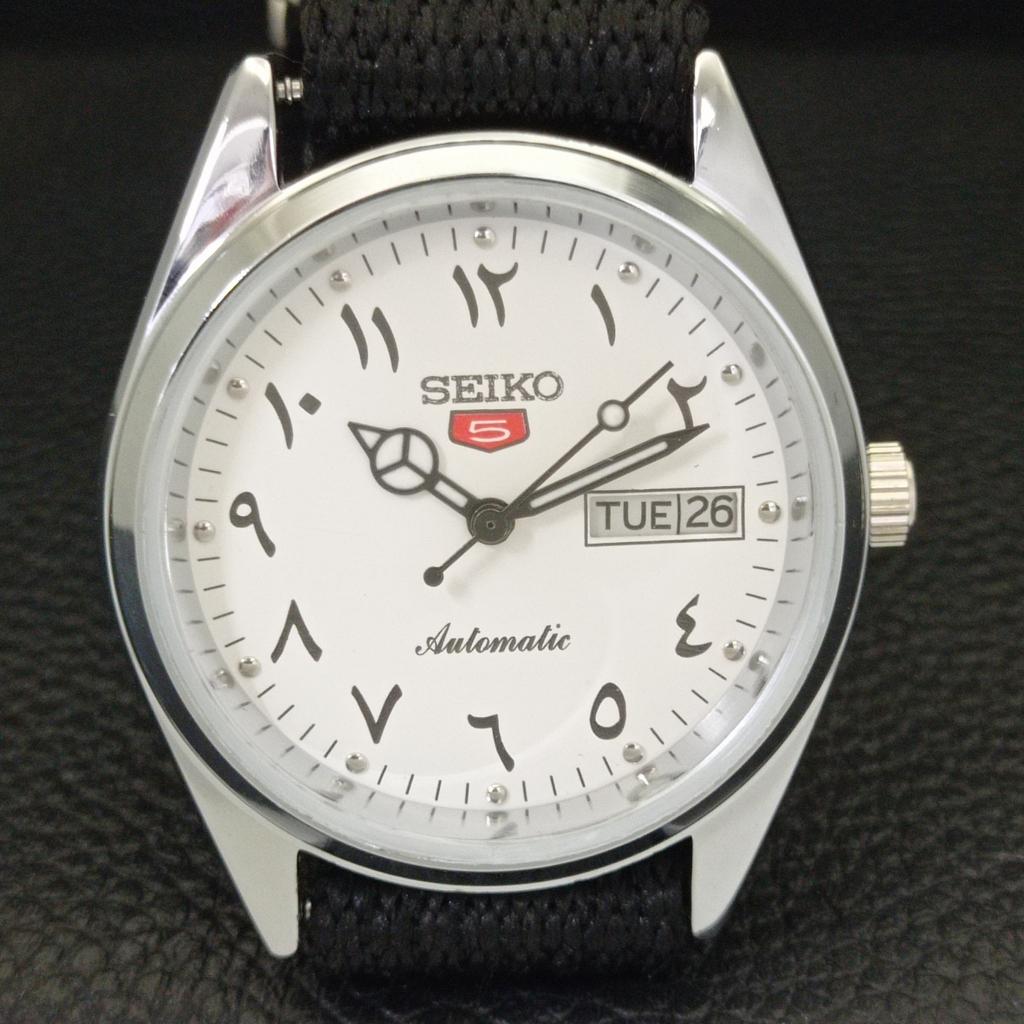 REFURBISHED SEIKO 5 AUTOMATIC 6309A VINTAGE JAPAN MENS WHITE WATCH A441227-4 Sk-a441227