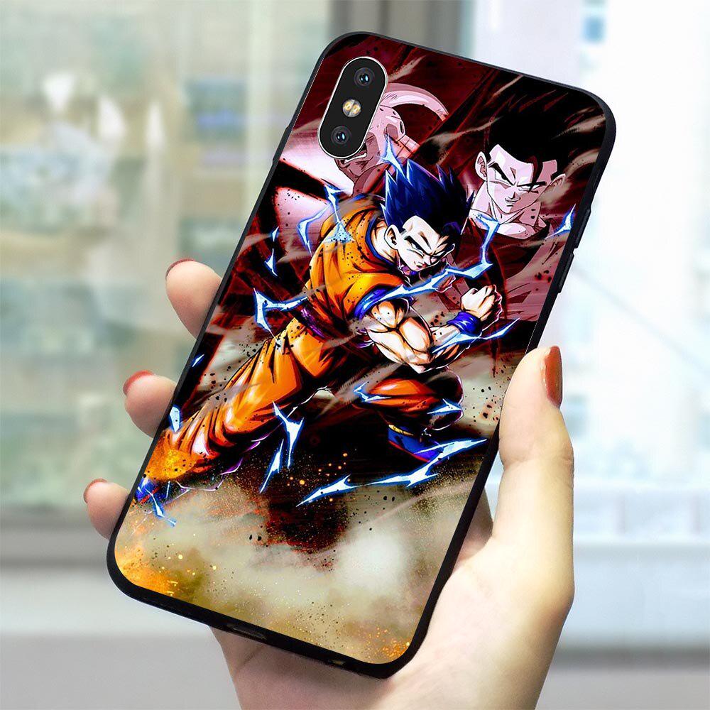 2 Custodie Anime Per Xiaomi Redmi Note 8 6.3 Pollici – Dragonball Z Goku, Disegno Manga, TPU Morbido Antiurto, Regalo Per Ragazze E Ragazzi Kawaii