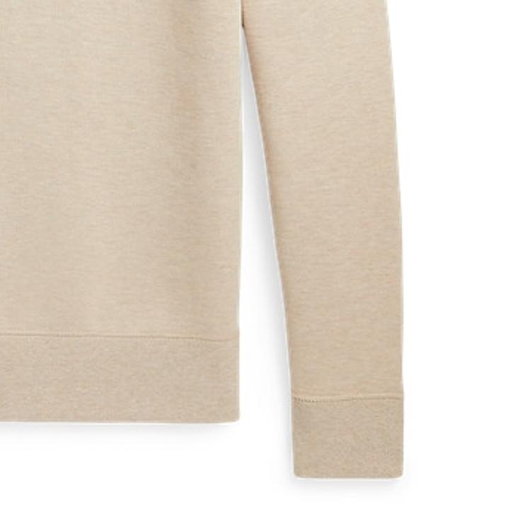 Polo Ralph Lauren Logo Embroidered Solid Color Crew Neck Long Sleeve Sweatshirt Men Sweatshirt Khaki MNPOKNI16823196-250