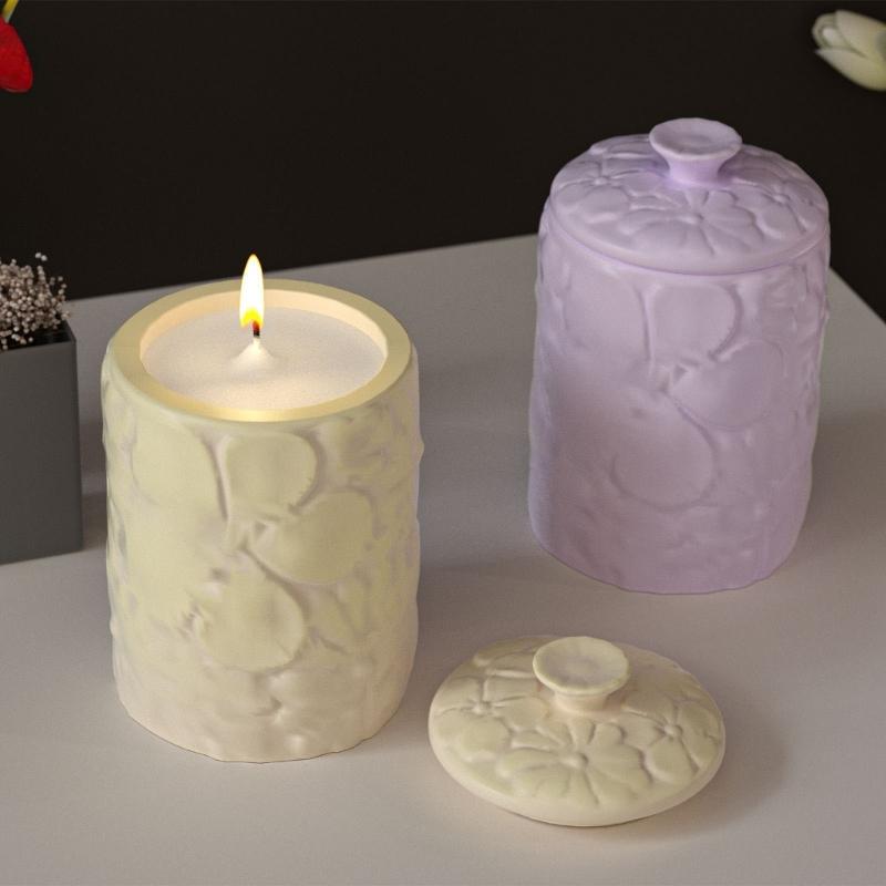 Flexible Sturdy Silicone Epoxy Resin Castes Mould Flower Shaped Jar Dishes Mould for Craft and Home Decoration