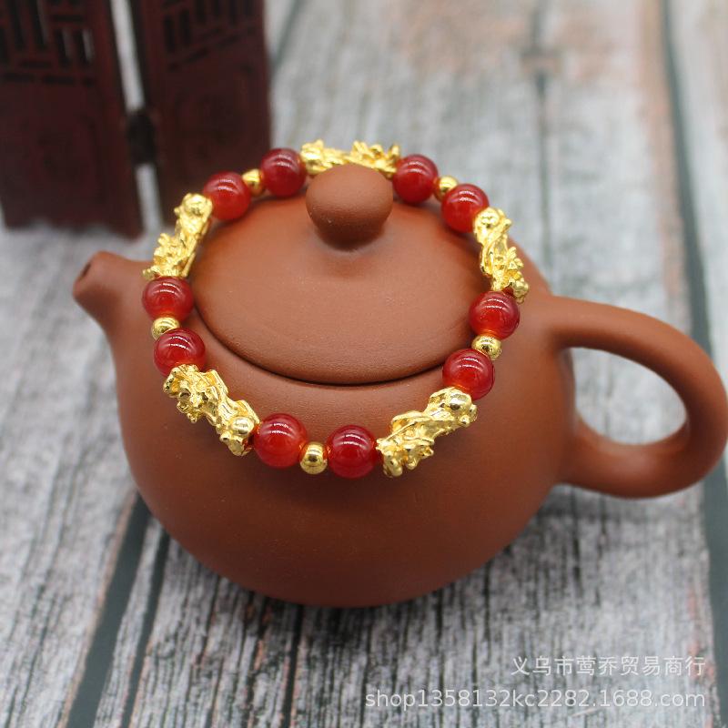 B38 Cute Bracelet Good Luck Mascot Bracelet Chinese Beast Wealth Honor Wristband Charm Exquisite Men Women Bracelet Trend Femme