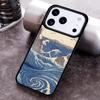 Japanese Wave Art Phone Case for iPhone 17 16 15 Pro Max Air 14 13 12 11 Plus Shockproof Cover