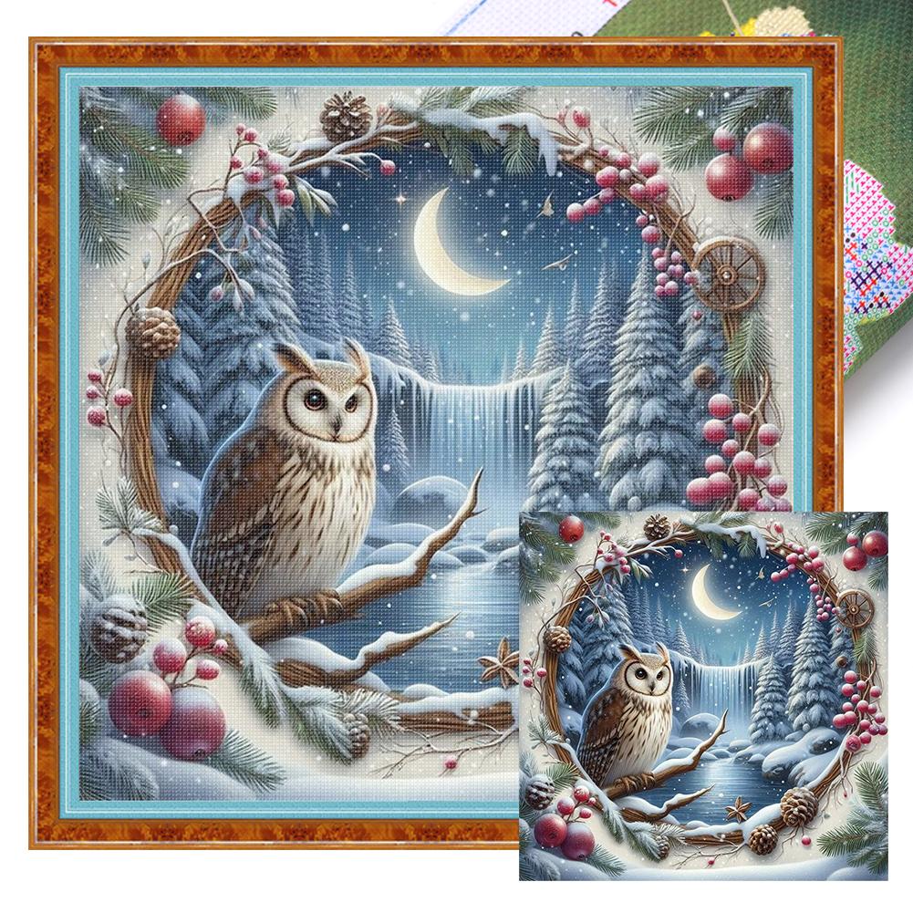 Winter Printed Cross Stitch Kit DIY 11CT Embroidery Craft Set Home Decoration