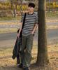 MINDBRIDGE 100% Cotton Multi-Stripe Oversized Short Sleeve T-Shirt - 2 Colors