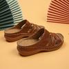 Thick-soled hollowed-out carved slippers women's slope heel open-toed beach shoes wish cool slippers