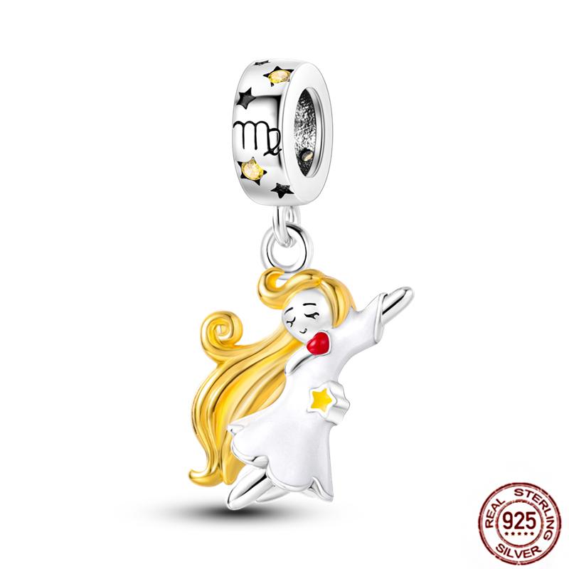 Rose Gold Yellow Charms Copper Sunflower Leopard Firefly Beads Fit Original Bracelet Luminous Charmdiy Jewelry Gift