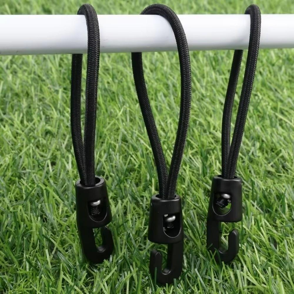 10Pcs Black High Elasticity Expander 10/15/25cm Rubber Tensioner Camping Tarpaulin