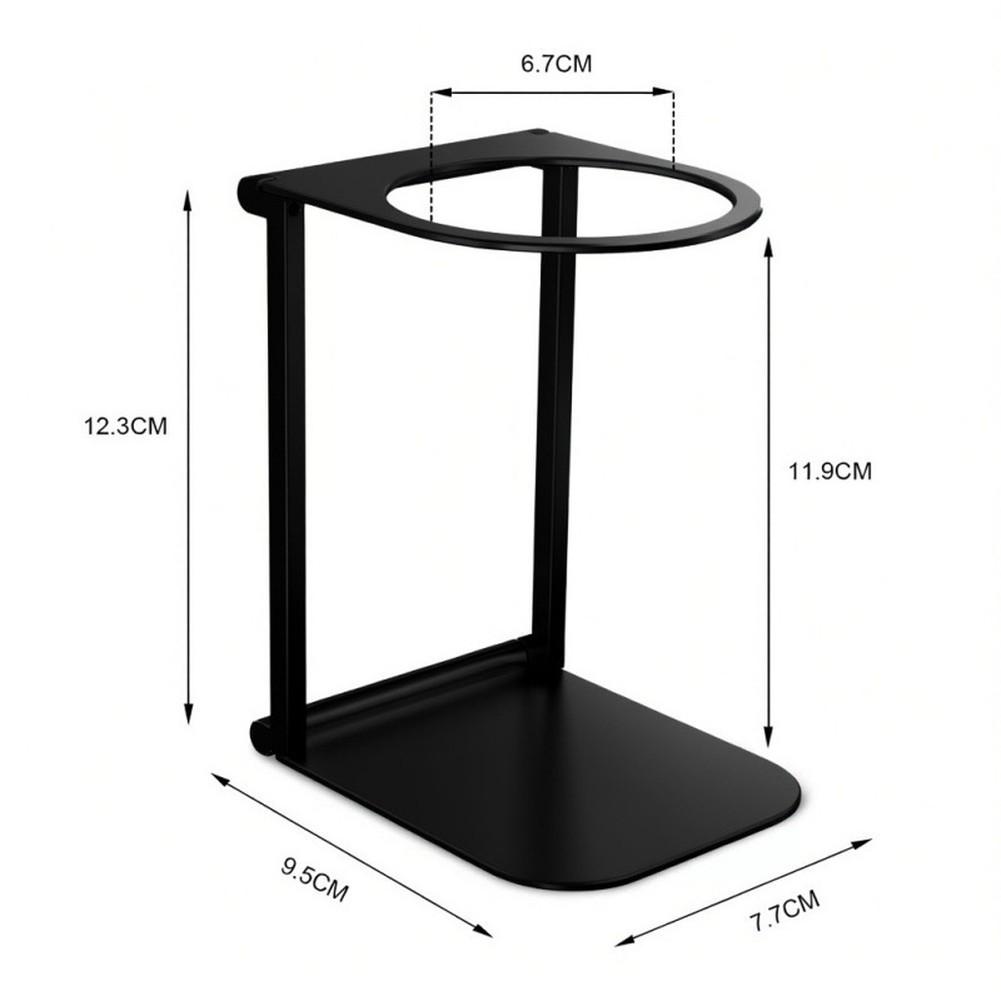 Aluminum Alloy Portable Coffee Machine Stand Foldable Rack Outdoor Lightweight Universals 6.7 Cm Black 6.4 Cm Silver