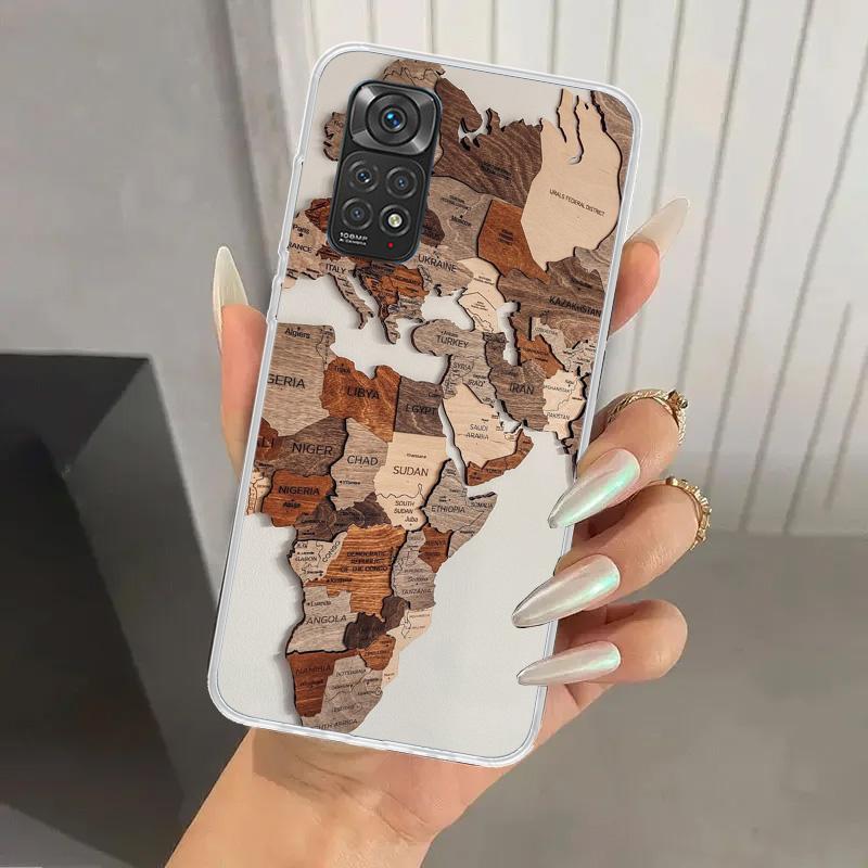 World Map Travel Plans Phone Case for Xiaomi Redmi Note 14 13 12S 12 11S 11 Pro Plus 11T 11E 10S 9 9S Soft Funda Print Shell Not