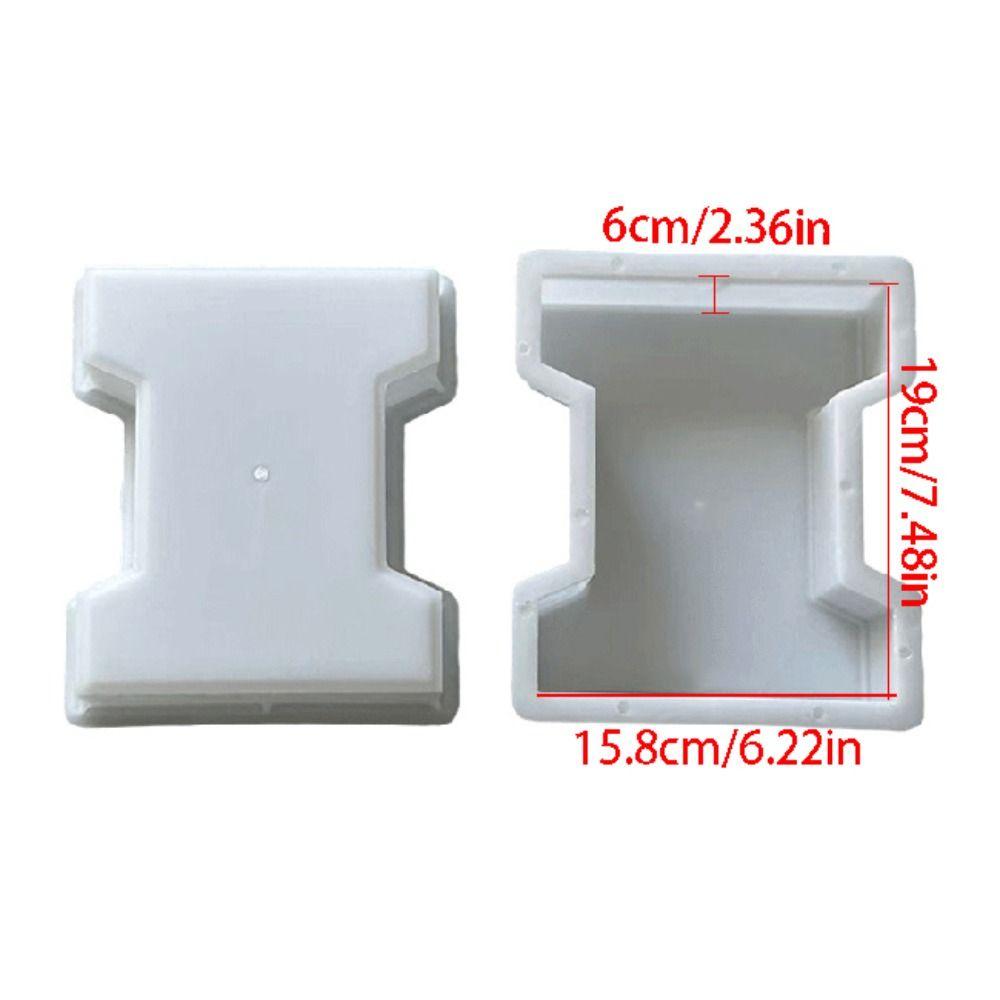 I-shaped Cement Tile Mold Reusable Stepping Stone Mold Plastic Paving Molds Park Path