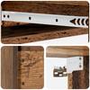 Wall Mounted Side Table Reclaimed Wood Look 87.5 x 34.5 x 17 cm