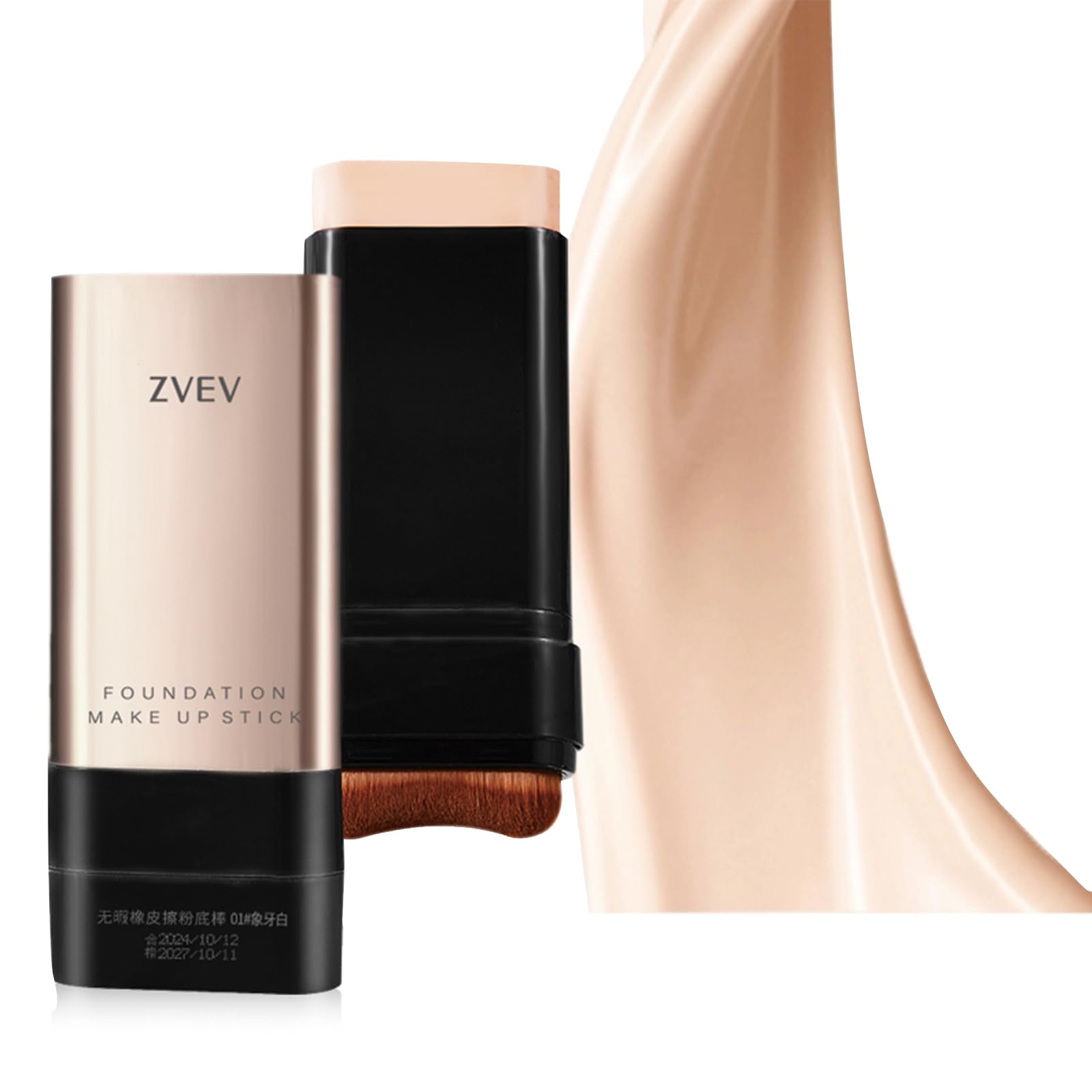 

ZVEV Silky Stick Foundation Новейшая двухсторонняя тональная основа, также имеет консилер. Стойкость 24 часа. Естественное покрытие пор, глянцевый финиш кожи. Безопасна для сухой слоновая кость