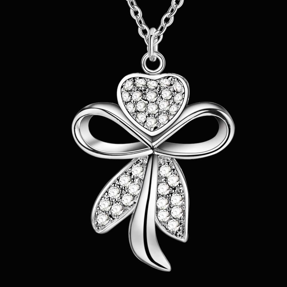 New 925 Sterling Silver Necklace Pendant Chain 5A Zircon For Women Fashion Jewelry Party Wedding Accessories GiftsGood product