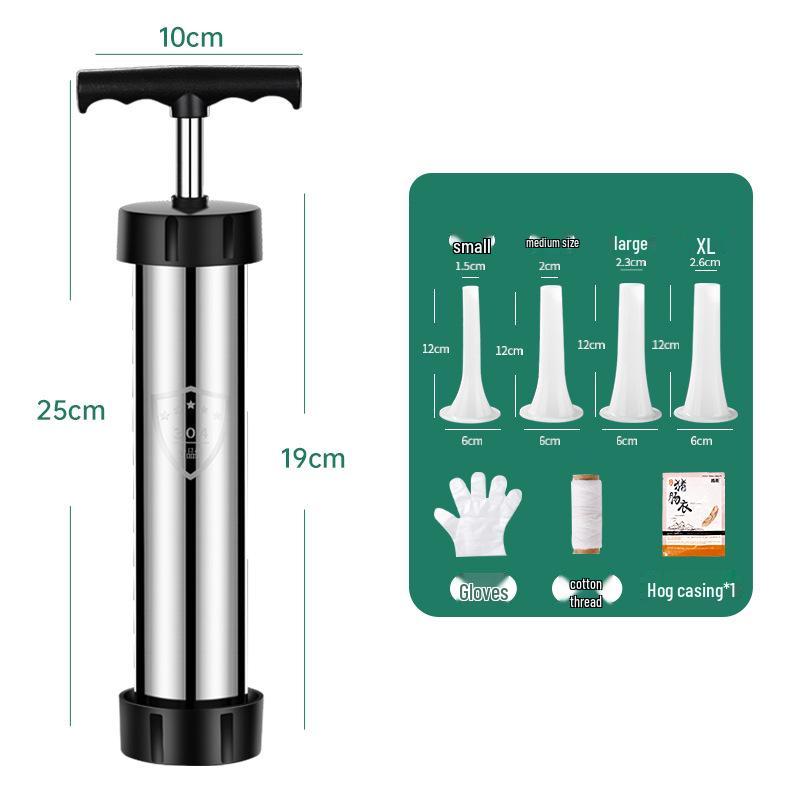 Hand-Push Manual Sausage Filler Injector for Home-Made Hot Dogs
