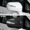 For Honda Civic 8th generation 2005-2011 rearview mirror cover trim door mirror protective frame carbon fiber texture black