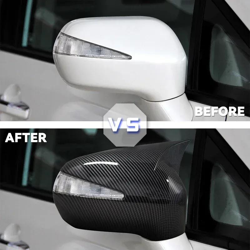 For Honda Civic 8th generation 2005-2011 rearview mirror cover trim door mirror protective frame carbon fiber texture black