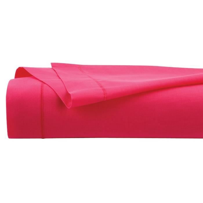 Flat Sheet - ATMOSPHERA - Fuchsia - 180x290 Cm - Cotton - Washable