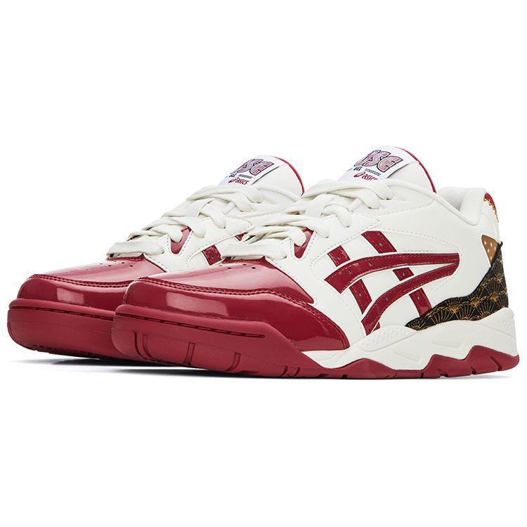 Asics Gel-Fuse Artisan Series New Year Limited Edition Retro Versatile Thick Sole Leather Low-Top Retro Basketball Shoes Unisex Sneaker 1203A590-600