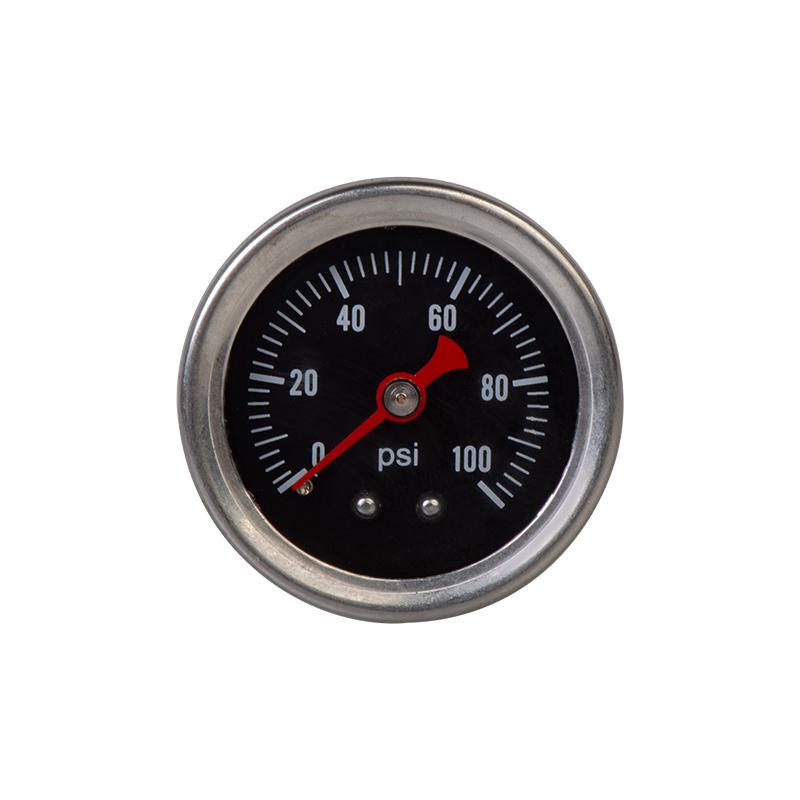 0-100 Psi Small Oil Pressure Gauge Fuel Gauge Universal 1/8 NPT Oil Fuel Pressure Gauge Liquid Filled Polished Case