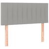 Box Spring Bed with Mattress Light Grey 90 x 190 cm Fabric