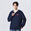 Mark Hua Fei Men's Embroidered Half-Zip Hooded Sweatshirt