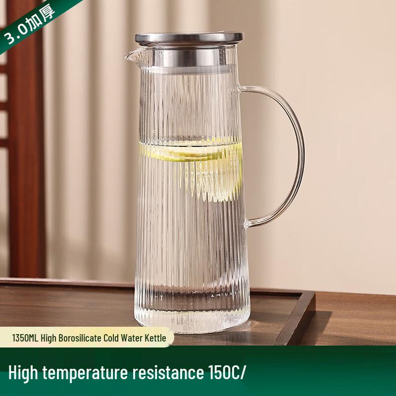 YOLCO Large Capacity Heat-Resistant Glass Pitcher
