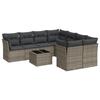 VidaXL Garden Lounge Set with Cushions 9 Pcs, Sofas with Adjustable Feet, Outdoor Furniture Set Patio Terrace, 3249159