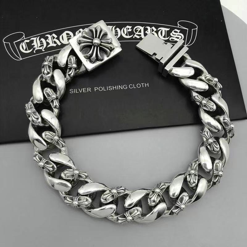 New Cross Bracelet Quan Zhilong Same Style Retro Dominance Coarse Cross Flower Bracelet for Men