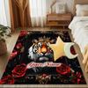 1PC Custom Name Royal Tiger Majesty Theme Floor Mat Ideal for Living Room, Game Rooms, Office, Bedroom,Floor Mat Playful Design