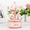 Merry-go-round Music Boxes  Music   Room Decoration Gifts Unisex Christmas Horse Carousel Box Home Decor WF916