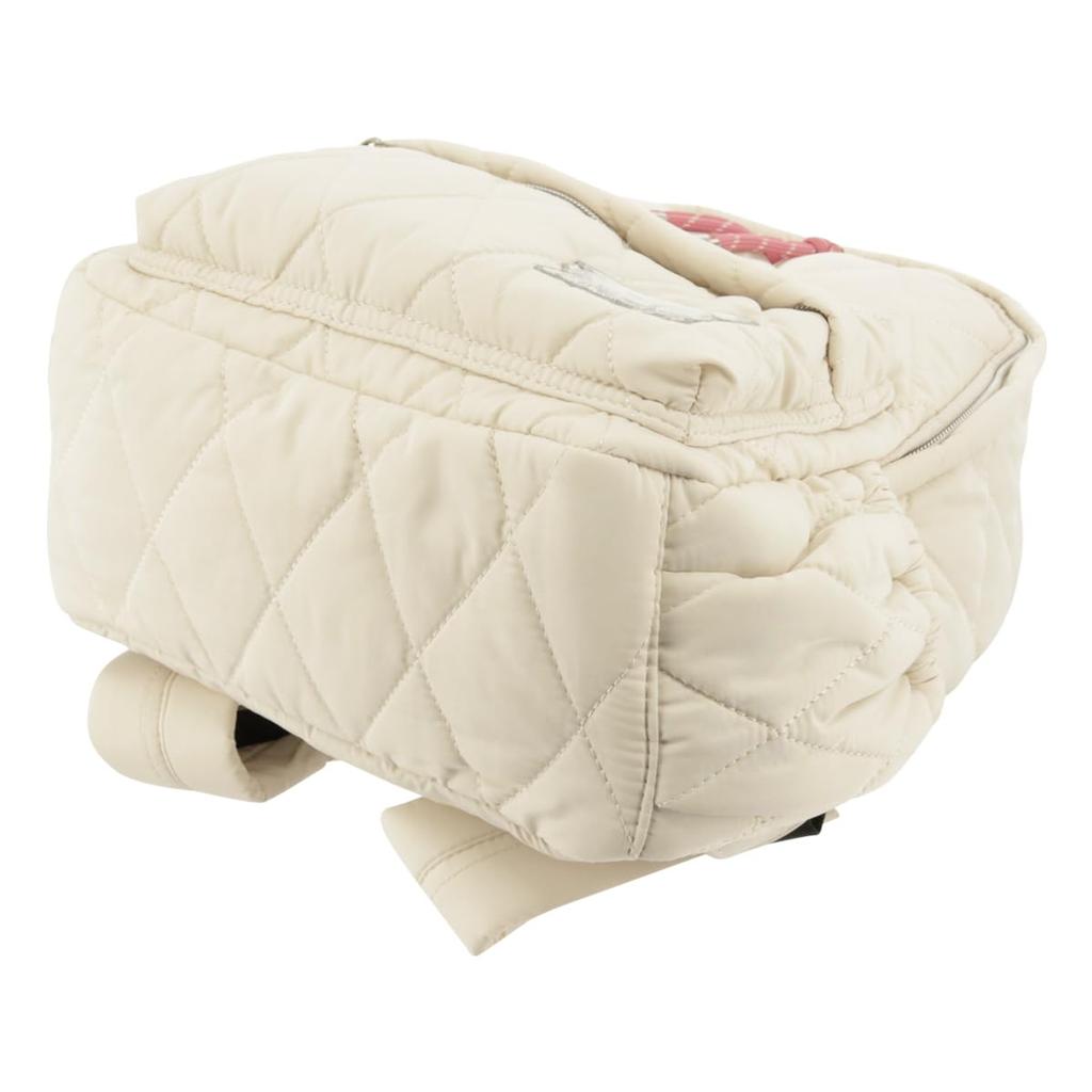 Paul Joe Accessories Quilted Backpack with Embroidered Cat Ivory & PJA-B1094 Design,