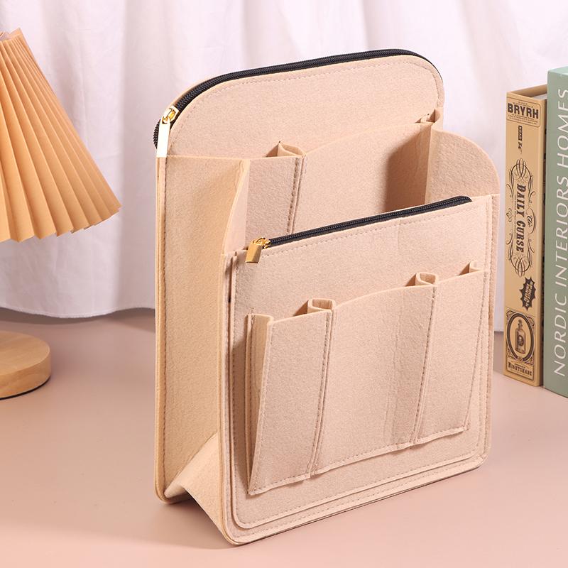 Traveling Backpack Insert Storage Bags Handbag Backpack Liner Make Up Organizer Bag Insert Women'S Felt Toiletry Cosmetic Bag
