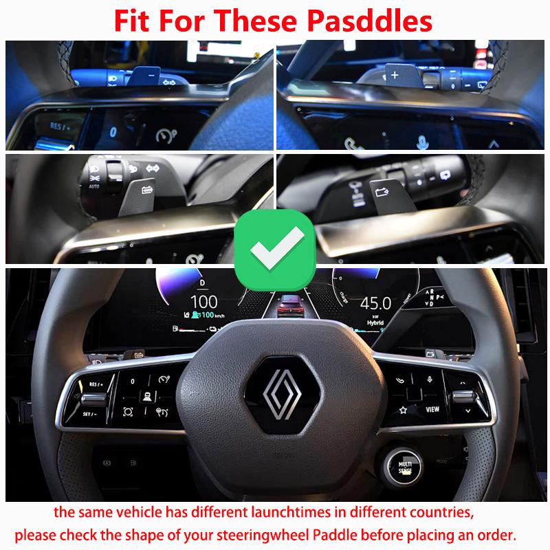 For Renault Austral Espace Megane E-Tech Rafale 2024 2025 2026 Car Steering Wheel Paddle Shifters Aluminum Shift Paddle DSG