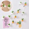 6pcs Cactus Magnetic Message Refrigerator Magnet Green Plant Potted Magnet Cactus Ball Three-dimensional Refrigerator Magnet
