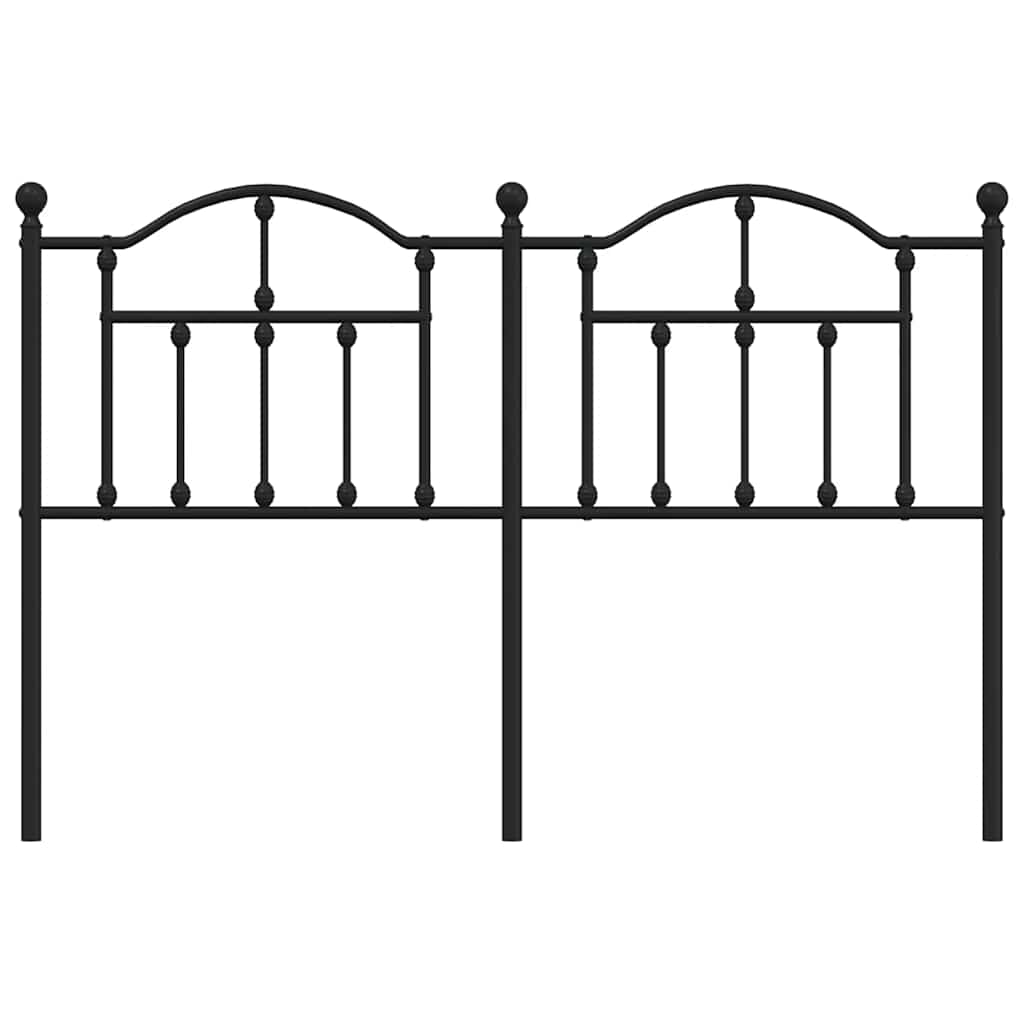 Vidaxl Metalowe Wezgłowie, Czarne, 150 Cm