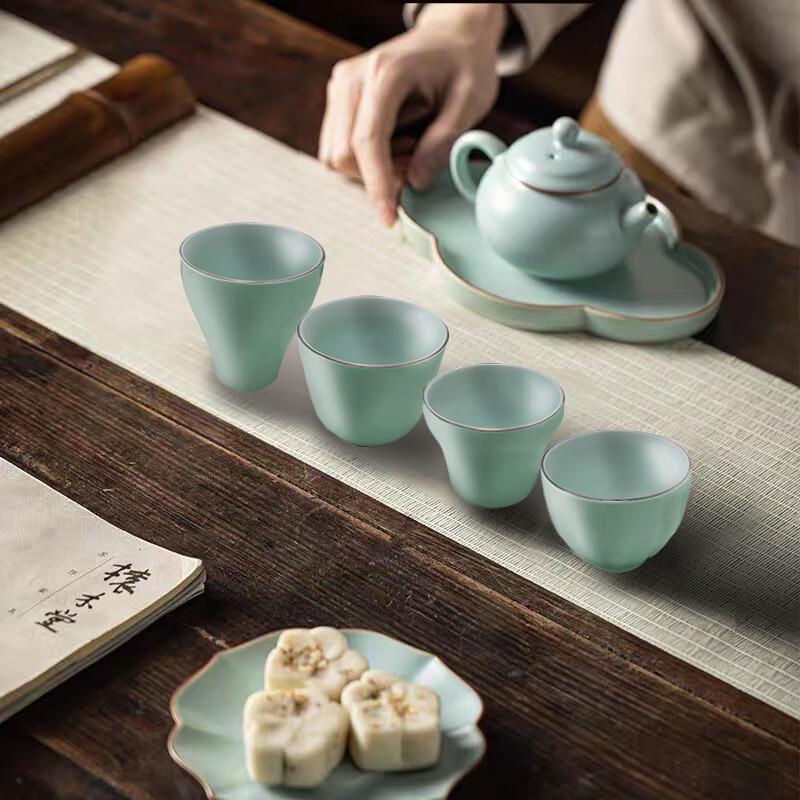 YUZUN Ru Kiln Celadon Ceramic Master Tea Cup