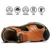 Men's Fashion Casual Sandals Outdoor Leather Summer Beach Shoes Wading Shoes 38-48