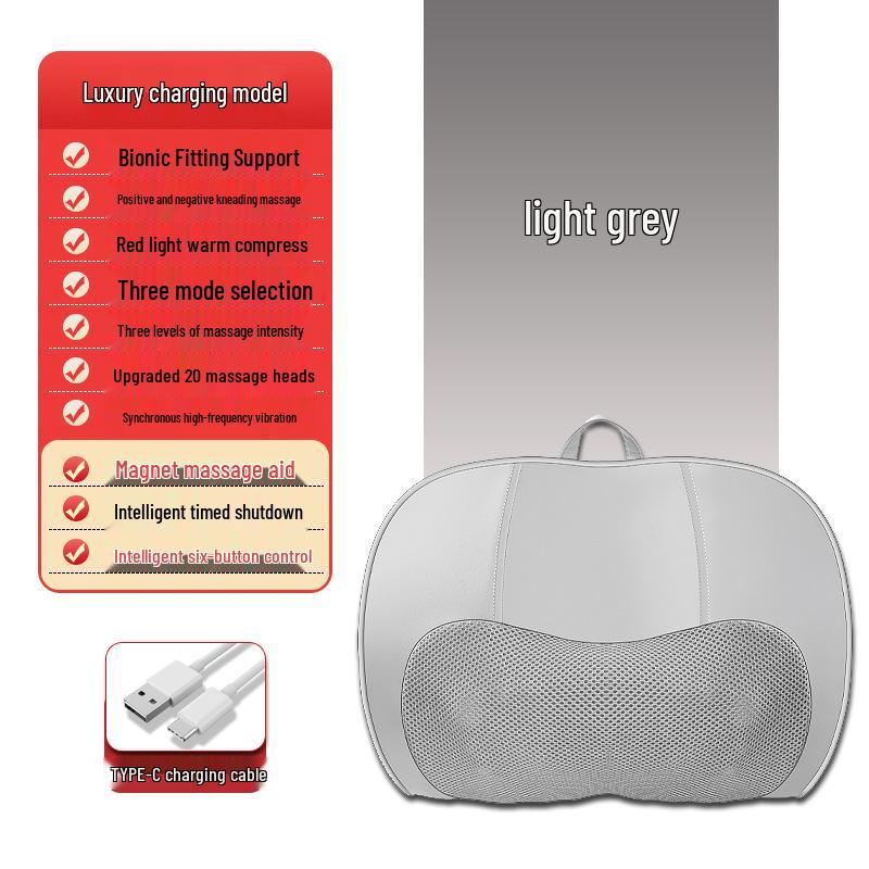 Oakes Multifunctional Electric Massage Pillow for Neck, Shoulders, Waist, and Back