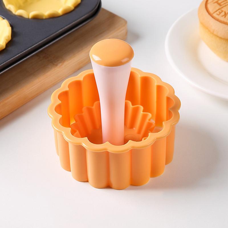 Tart Tamper Set Biscuit Cutter Baking Tool Non Stick Food Safe Reusable Removable Cake Pastry Baking Tool For Egg Tart Making
