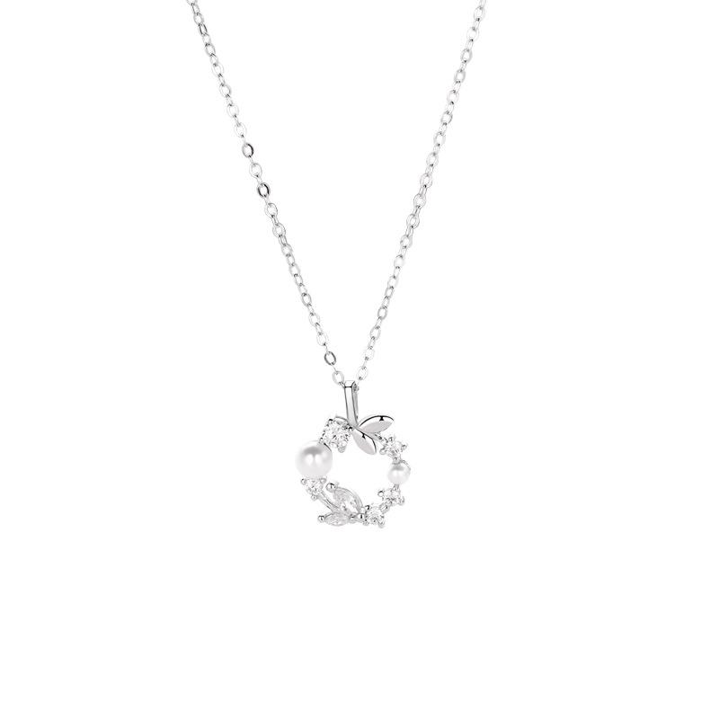 Original Lucky Pearl Wreath Necklace Female Niche Design Temperament Mori Ins Style Accessories Premium Durable