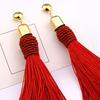 Bohemian Wedding Tassel Ear Studs Long Dangle Earrings Bridal Bridesmaid Jewelry