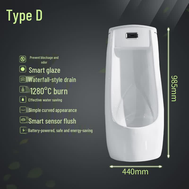 Yidashang 89198 Wall-Mounted Ceramic Urinal