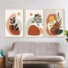 Boho Nude Girl Wall Art Pictures Abstract Geometry Leaves Plant Canvas Painting Nordic Posters for Interior Living Room Decor