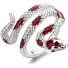 Anello a Serpente Volare per Donna Anello a Serpente Gotico Anello Statement in Rame Anello Aperto Punk a Serpente Regolabile Gioiello