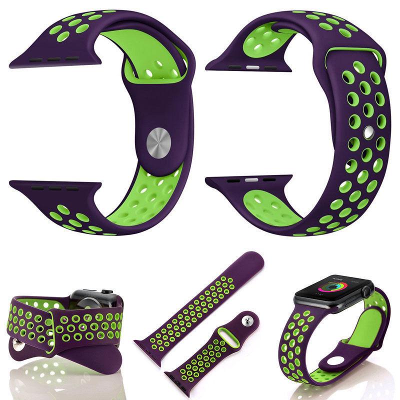 Silicone Replacement Sport Wrist Bracelet Watch Strap Suitable For Iwatch Apple