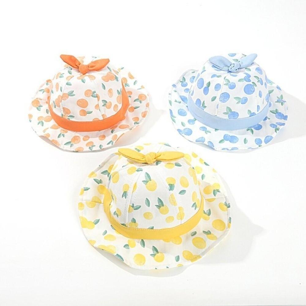 Fruit Print Baby Bucket Hat Sun Protection Panama Cap New Kids Sun Hat Summer