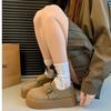 2025 Spring and Autumn New Lazy Casual with Skirt Single Shoes Internet Celebrity Explosion Platform Velcro Lefuboken Shoes Women